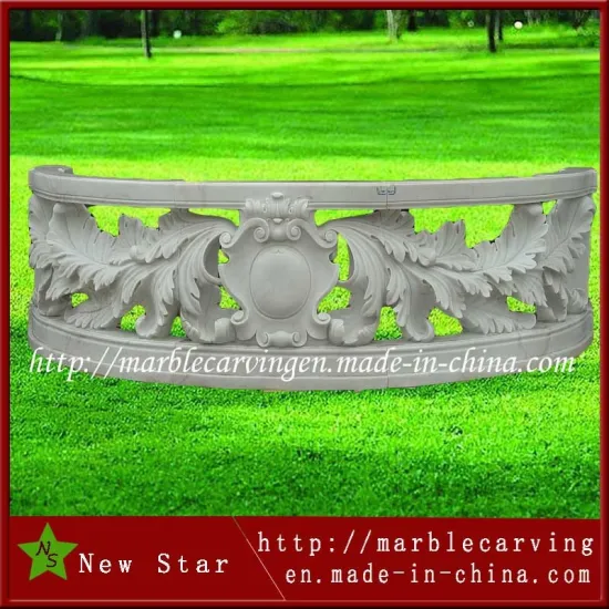 White Marble Staicase Post Railing Stone Carving Balustrade Sculpture