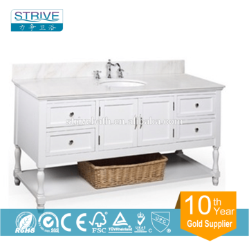 72''white double sink bahroom vanity