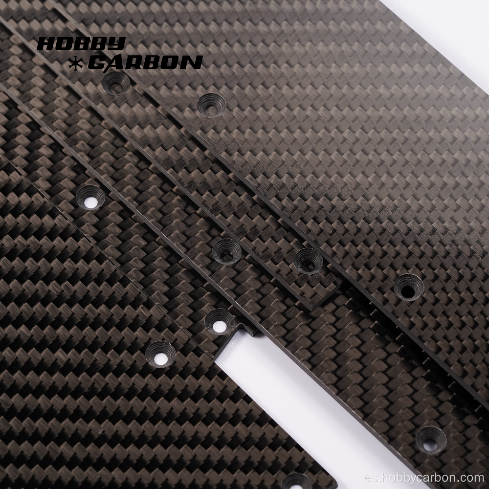 Piezas de hobby de fibra de carbono de tejido de twill de 3K