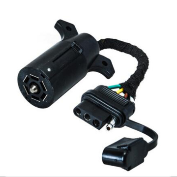 ลวด 18 นิ้วรอบ 7 วิธีที่แบน 4 Way Boat Trailer Plug Plug Adapter