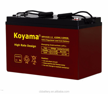 Rate Rate Deep Cycle 12V 420WH 110AH แบตเตอรี่แบบชาร์จไฟได้สำหรับอินเวอร์เตอร์