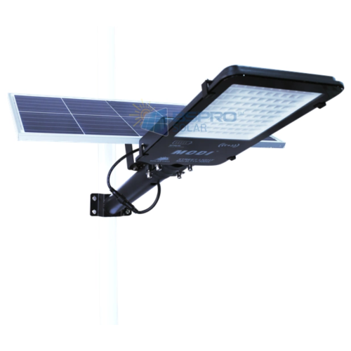 Split solar street light with battery