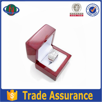 Elegant high glossy jewelry wooden gift box for double ring