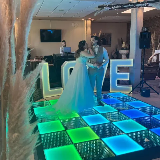 3D Infinity Mirror Dancing Floor LED Lighting for Wedding Party and Stage