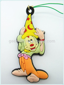soft 3d pvc cartoon clown phone pendant cheap gift