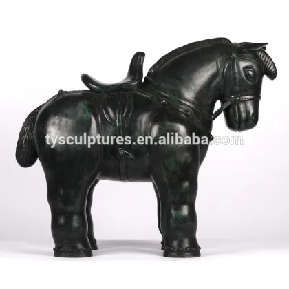 Ancient statue Chinese antique miniature bronze tang dynasty horse sculpture