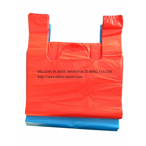 Plastic Disposable T-Shirt Poly Bag Handle Bag