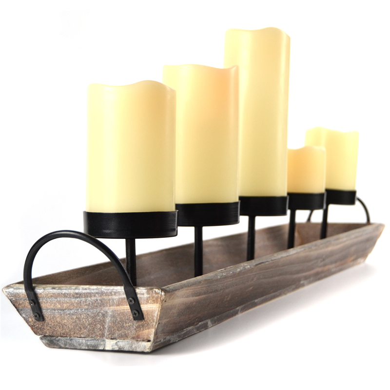 big iron pillar candle holder