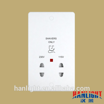 UK Type 230V 115V Wall Mounted Shaver Socket