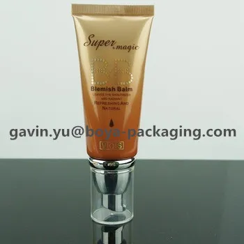 cosmetic container with acrylic cap with pump plastic tube  foil aluminum tube