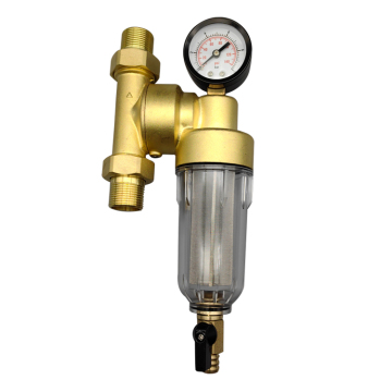 Brass Huifa Valve 360 Universal Installation Plastic Casing Pressure Belt 40 Micron Prefilter Water Filter Purifier