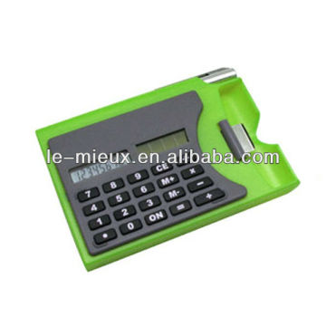 Promotional Solar Card Holder Calculator/Calculator with Pen
