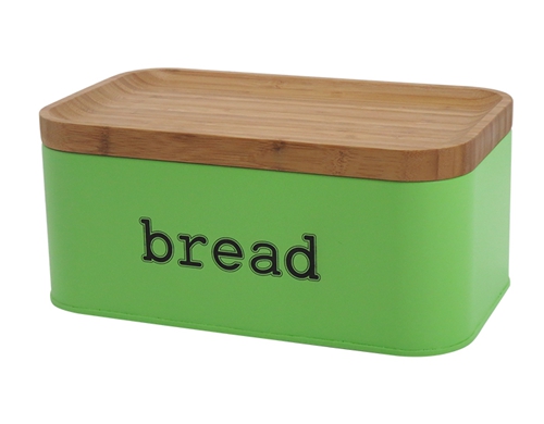 Unlimited freshness: Large Rectangle Bread Box with Bamboo Lid adds color and flavor to your bread