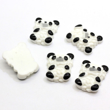 Neuankömmling Niedlicher Mini Panda geformter Harz Cabochon für handgemachte Basteldekoration DIY Spielzeugdekoration Perlen Charms