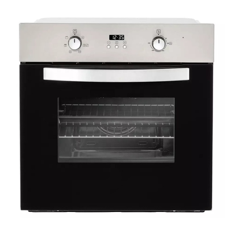 600mm big capacity gas + electric oven 2 layers glass door Hot Air Circulation rottiserie gas chicken oven built in pizza oven