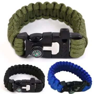 Outdoor Emergency Fire Starter Paracord Survival Bracelet