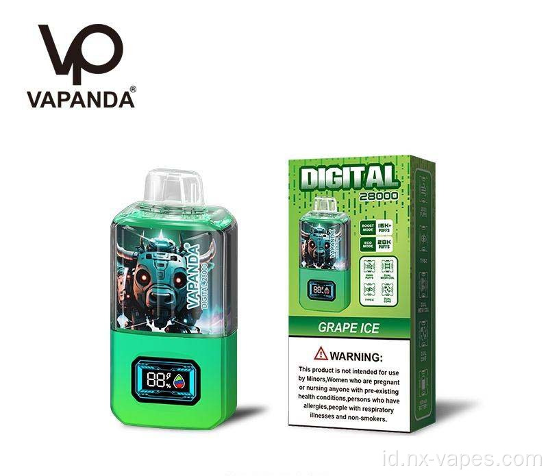 Vapanda Digital 28000 Puff Disposable Vape Wholesale