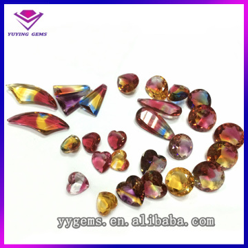 Customization Various Shapes Synthetic Multi Color Glass Gemstone for Jewelry Making