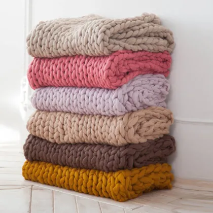 Bearaby 2cm Iceland Yarn Hand-Knit Weighted Blanket - Sustainable, Breathable, Organic