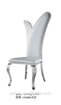 A22 royal style PU ladder shape dining chair with stainless steel legs