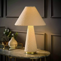 Dramatic Full Fabric Martha Cone Lamp Cream