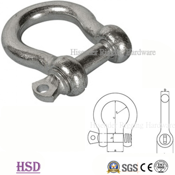 E. Galvanized European Type Large Bow Shackle of Rigging Hardware