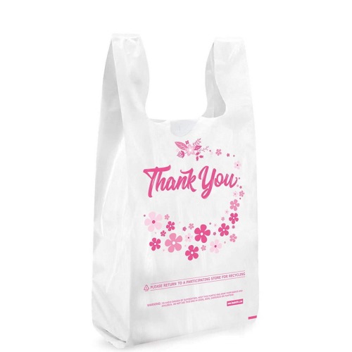 Thank You Plastic Grocery Packaging Bags with Handles Suppliers