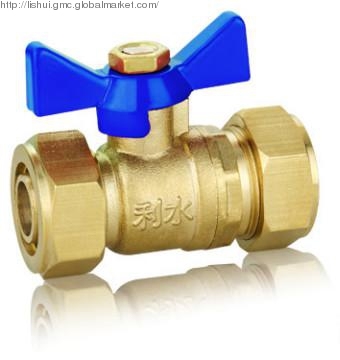P-Al-P connection Butterfly Handle Ball Valve