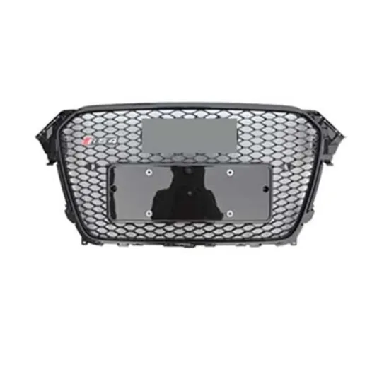 Pure Black Car Hood Grills Mesh Grille for Audi A4/S4 RS4 Front Grill 2013-2016