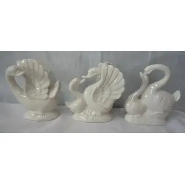 White Ceramic Small Swan