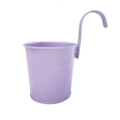 High Quality Purple Metal Hanging Flower Pot