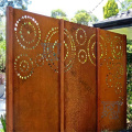 Schermo decorativo in metallo arrugginito in acciaio corten