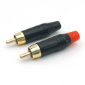 Gold-plated Male RCA Audio Speaker Plugs Cable Connector