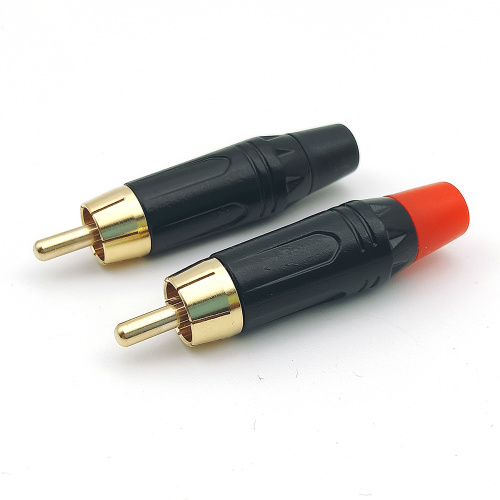Gold-plated Male RCA Audio Speaker Plugs Cable Connector