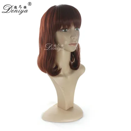 ladys long brown Beauty popular style synthetic wig