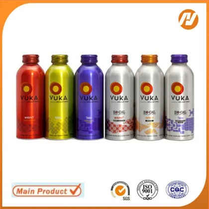 Vodka bottle Aluminum can with pump or sprayer for essential oil