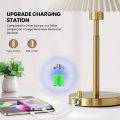 Portable Vintage Farmhouse Table Lamp Set 2-Pack Gold