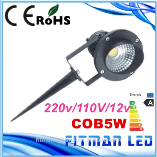 220v/110v/12v ip65 outdoor decoration 5watt cob led garden light