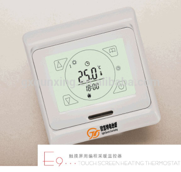 Digital touch screen thermostat for heating pad
