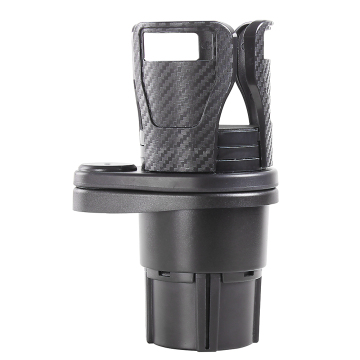 Universal 2-in-1 Car Cup Holder and Adapter with 360° Rotation and Adjustable Base - Storage Rack Included