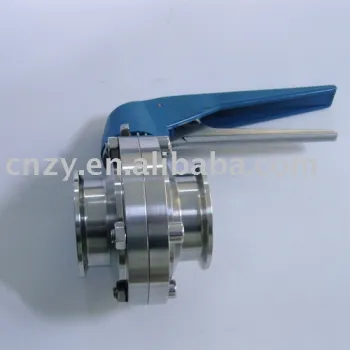 sanitary blue handle butterfly valve