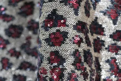 Popular tiger sequins fabric