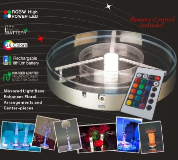 20cm battery remote control hookah shisha  LED light glass hookah decoration led