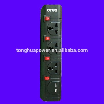 fire-resistant 3 pin socket /surge protected 3 pin socket