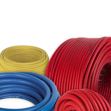 PL300 WP 300 PSI NBR Rubber Hose - Red, Yellow, Blue Push Lock Hose