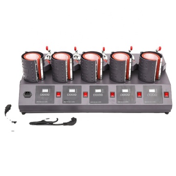 5 스테이션 110V/220V 다기능 머그 그 히트 프린터 - CNC 박스가있는 고효율 11oz 승화 기계