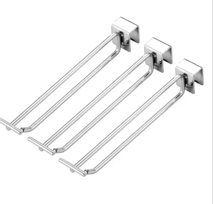 Chrome Single Long Peg Hooks (4.5mm Thickness) for Retail Display