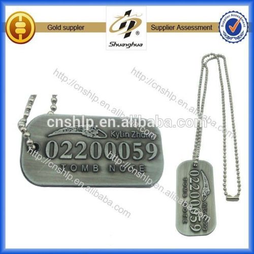 Free design custom high quality 2d military dog tag