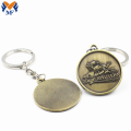 Metal Custom Logo Antique Silver Custom Keychain