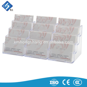 Pefect Elegantly Designed 12 Tier Transparent Business Card Display Rack for Your Service